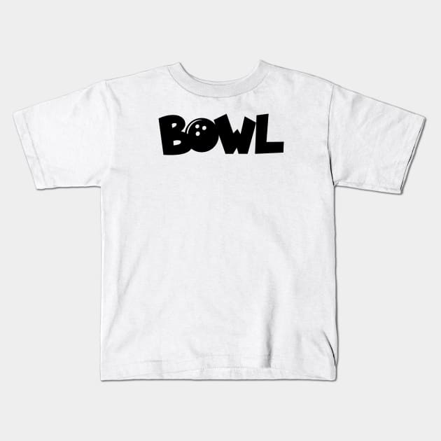 Bowling bowl Kids T-Shirt by maxcode